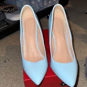 Chase + Chloe Light Blue Heels